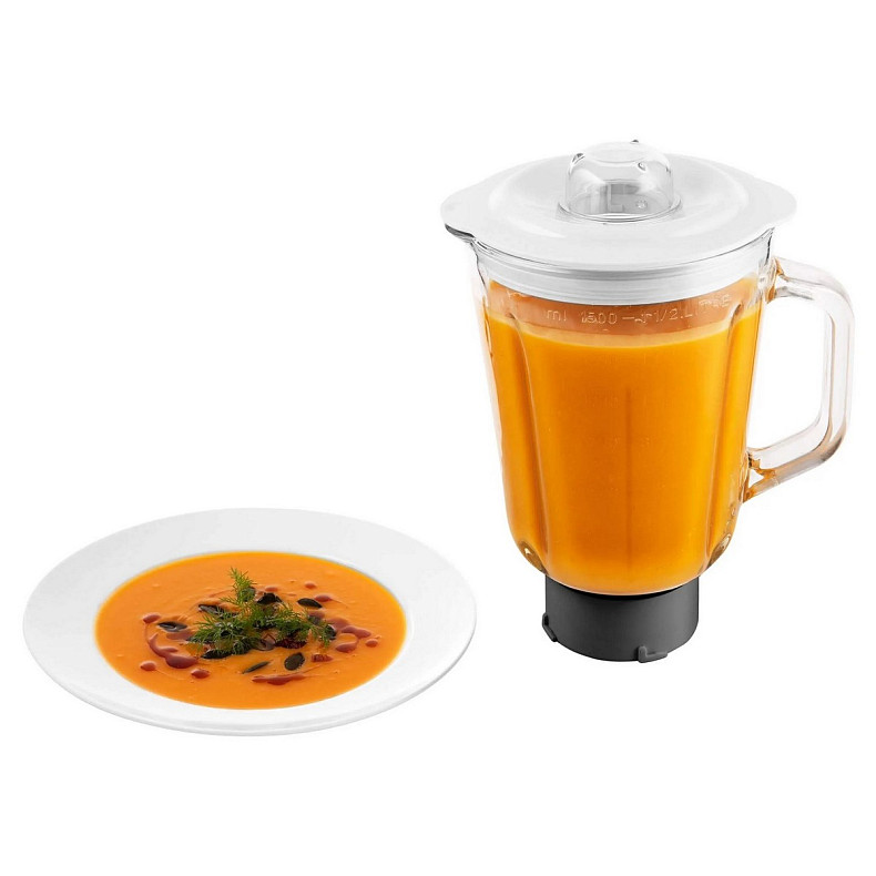 Кухонная машина Sencor 1000Вт, чаша-металл, корпус-пластик, насадок-12, белый