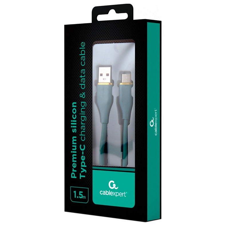 Кабель Cablexpert USB - USB Type-C (M/M), 2.1 A, 1.5 м, Green (CC-USB2S-AMCM-1.5M-G)