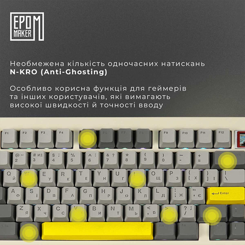 Клавиатура EPOMAKER TH80 PRO V2 Wisteria Tactile White (TH80-PROV2-W-WT)