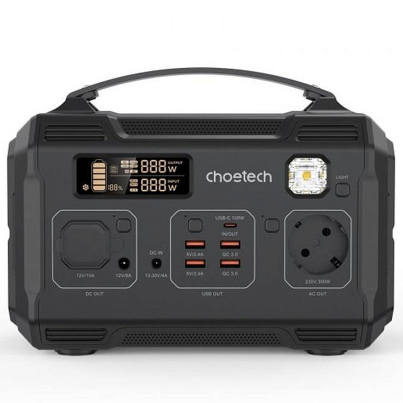 Зарядная станция Choetech (BS002-V2) 300W/276Wh/83200mAh Portable Power Station