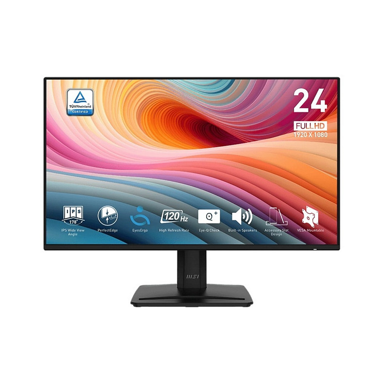 Монитор MSI 23.8" PRO MP242A-E2 D-Sub, HDMI, DP, MM, IPS, 120Hz, 1ms, sRGB 115%, AdaptiveSync