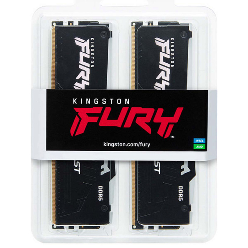 ОЗУ Kingston 64GB DDR5 6400MHz Fury Beast RGB 2x 32 KF564C32BBAK2-64