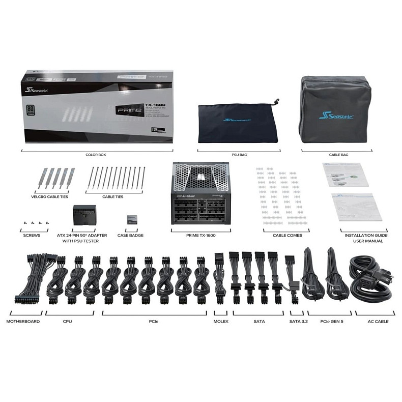 Блок живлення Seasonic PRIME TX-1600 ATX 1600W (ATX3.1)