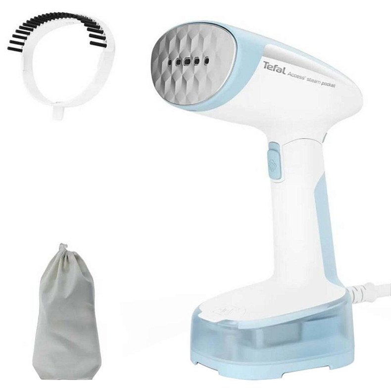 Отпариватель Tefal компактный ACCESS'STEAM POCKET, 1300Вт, постоянная пара – 20гр, бело-голубой