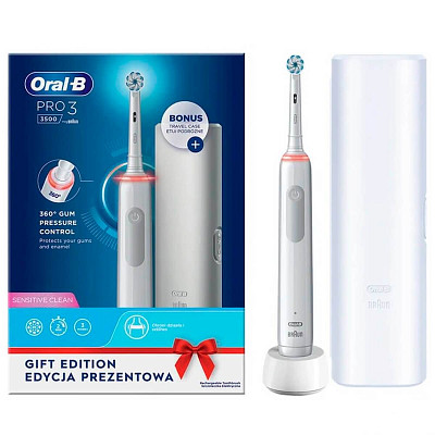 Зубная электрощетка Braun Pro3 3500 D505.513.3X WT Gift Edition (D505.513.3X)