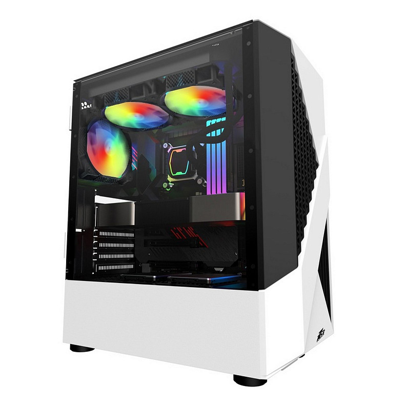 Корпус 1stPlayer F3-A-WH-4F1-PS-600FK-EU White 600W