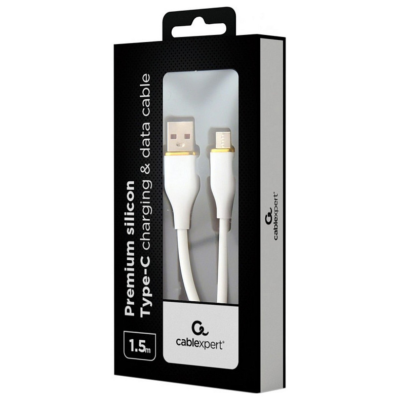 Кабель Cablexpert USB - USB Type-C (M/M), 2.1A, 1.5м, White (CC-USB2S-AMCM-1.5M-W)