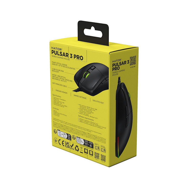 Мышь Hator Pulsar 3 Pro Black (HTM620)