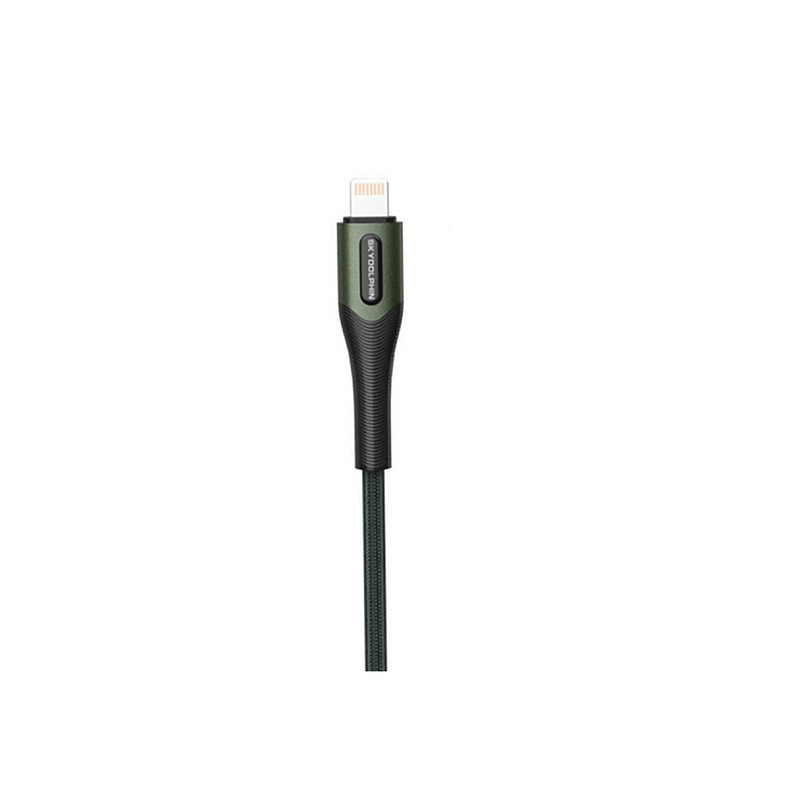 Кабель SkyDolphin S01L USB - Lightning 1м, Dark Green (USB-000580)