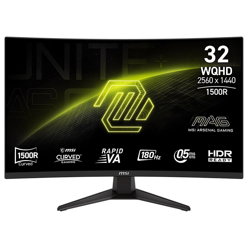 Монитор MSI 31.5" MAG 321CQF E18 VA Black Curved 180Hz
