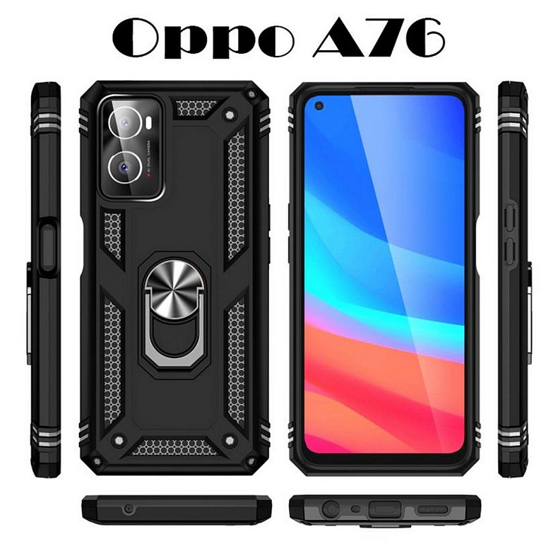 Чeхол-накладка BeCover Military для Oppo A76 Black (707405)