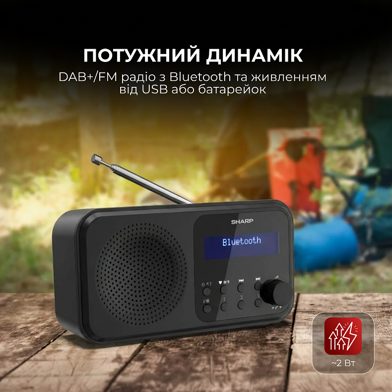 Радіоприймач Sharp DR-P420 Black