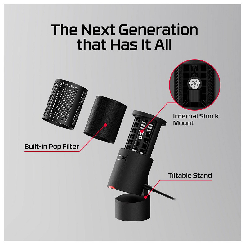 Микрофон для ПК HyperX SoloCast 2 Black (AR0A0AA)