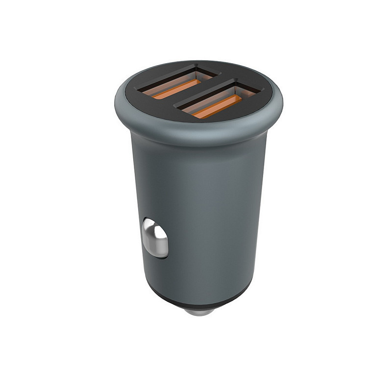 Автомобільний зарядний пристрій ColorWay (2USBx2.4A, 36W) Quick Charge 3.0 Gray (CW-CHA036Q-GR)