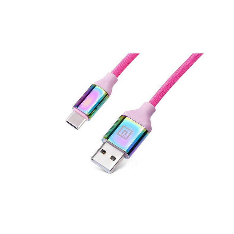 Кабель REAL-EL Premium Rainbow USB-USB Type C 1m (EL123500050)