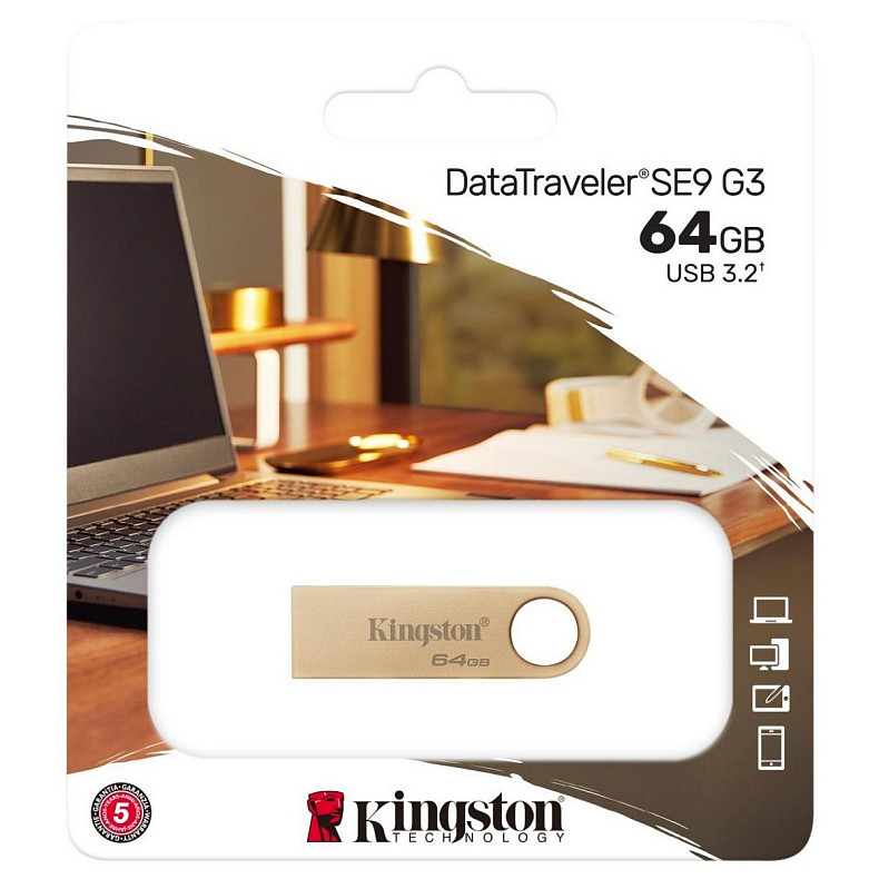 Флеш-накопитель USB3.2 64GB Kingston DataTraveler SE9 G3 (DTSE9G3/64GB)