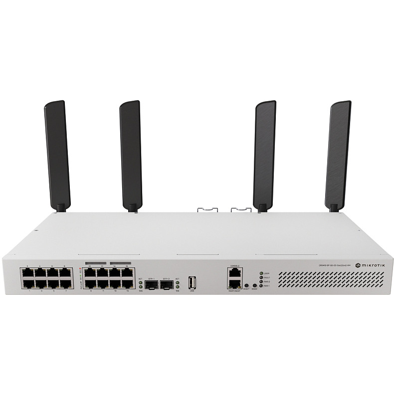 Коммутатор Mikrotik CRS418-8P-8G-2S+5axQ2axQ-RM, 17xGig Eth ports (8 with 802.3af/at PoE-out support)