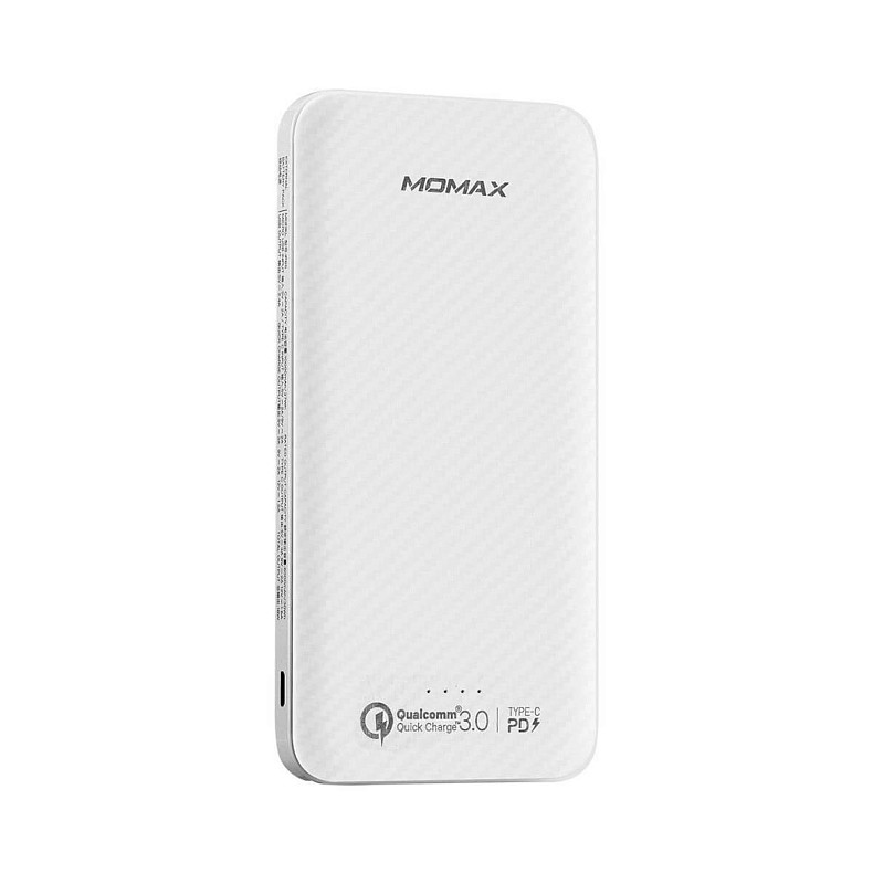 Универсальная мобильная батарея MOMAX iPower Minimal PD Quick Charge External Battery Pack 10000mAh White (IP65W)