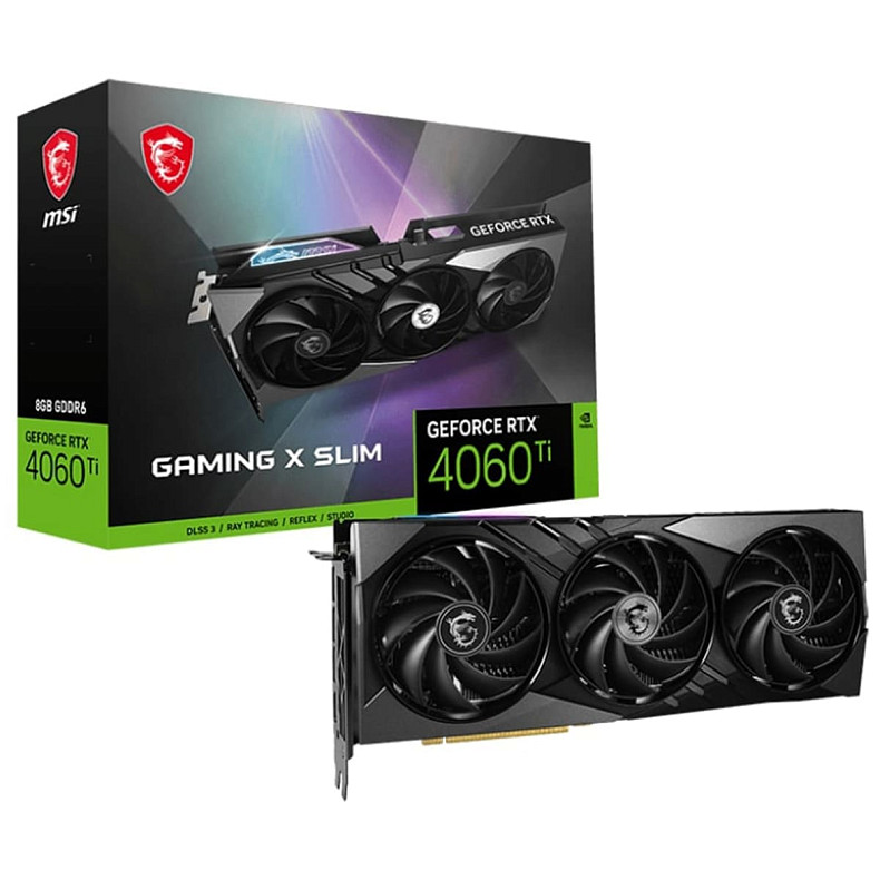 Видеокарта MSI GeForce RTX 4060 Ti 8GB GDDR6 GAMING X SLIM (912-V515-076)