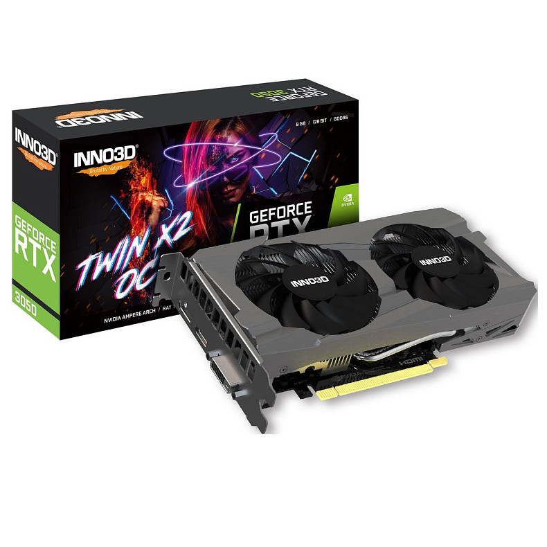 Відеокарта INNO3D GeForce RTX 3050 8GB GDDR6 Twin X2 OC V2