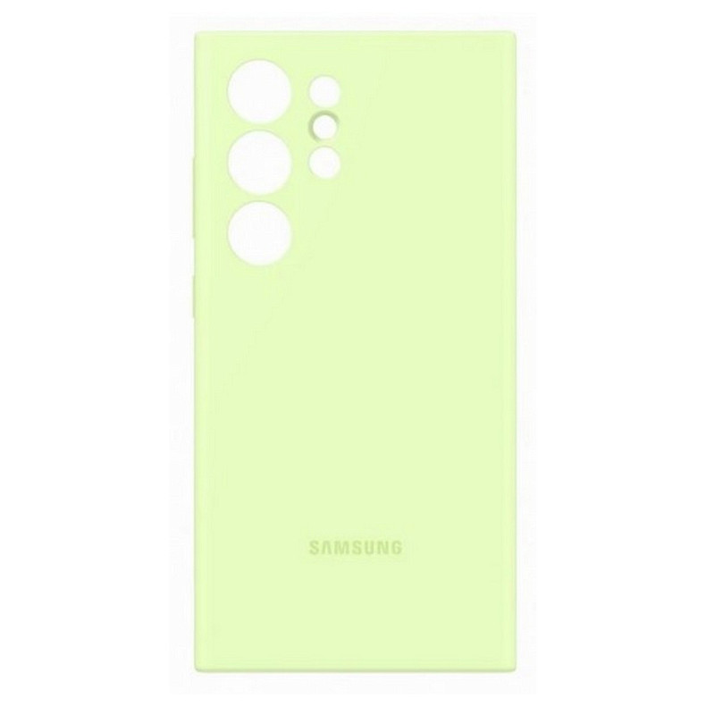 Чехол SAMSUNG для S24 Ultra Silicone Case Light Green EF-PS928TGEGWW