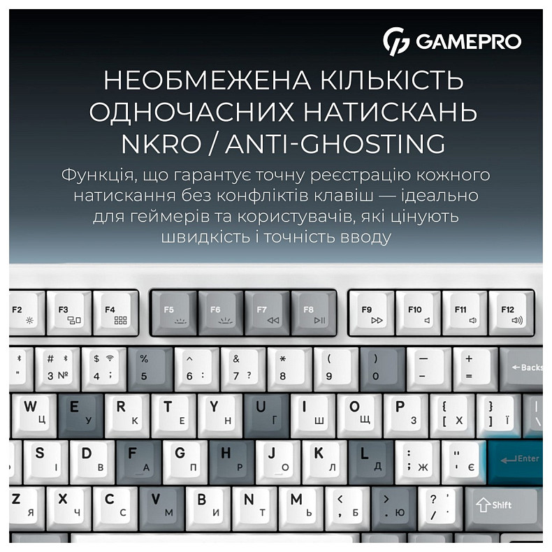 Клавиатура GamePro Asgard Yord Keychron Super Red Switch White (MK266WH)
