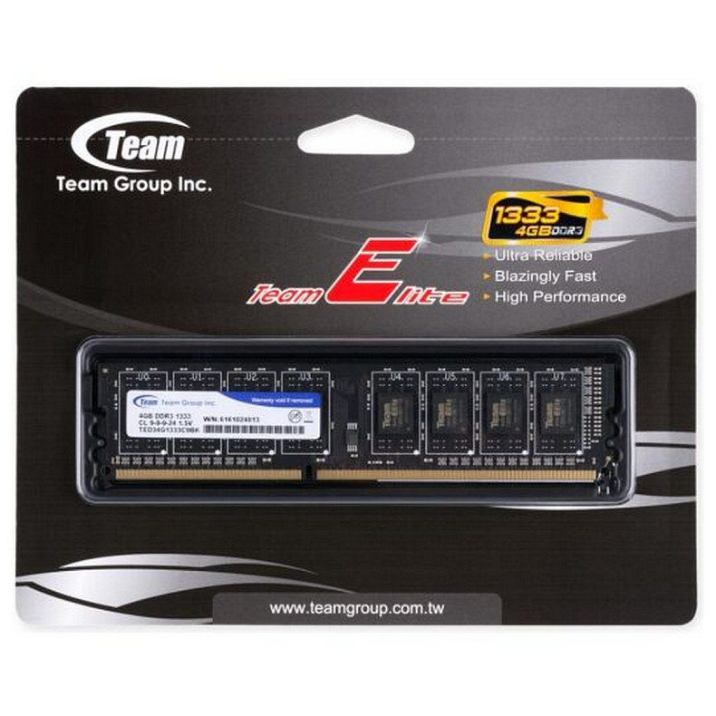 ОЗП DDR3 4GB/1333 Team Elite (TED34G1333C901)