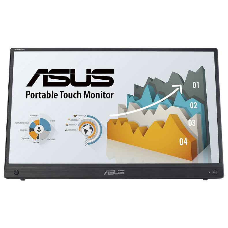 Монітор портативний Asus 15.6" ZenScreen MB16AMTR mHDMI, 2xUSB-C, MM, IPS, 7800mAh, Touch, Case