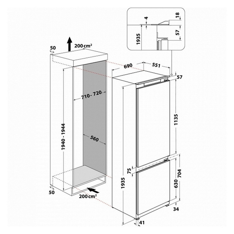 Холодильник Whirlpool WHSP70T121