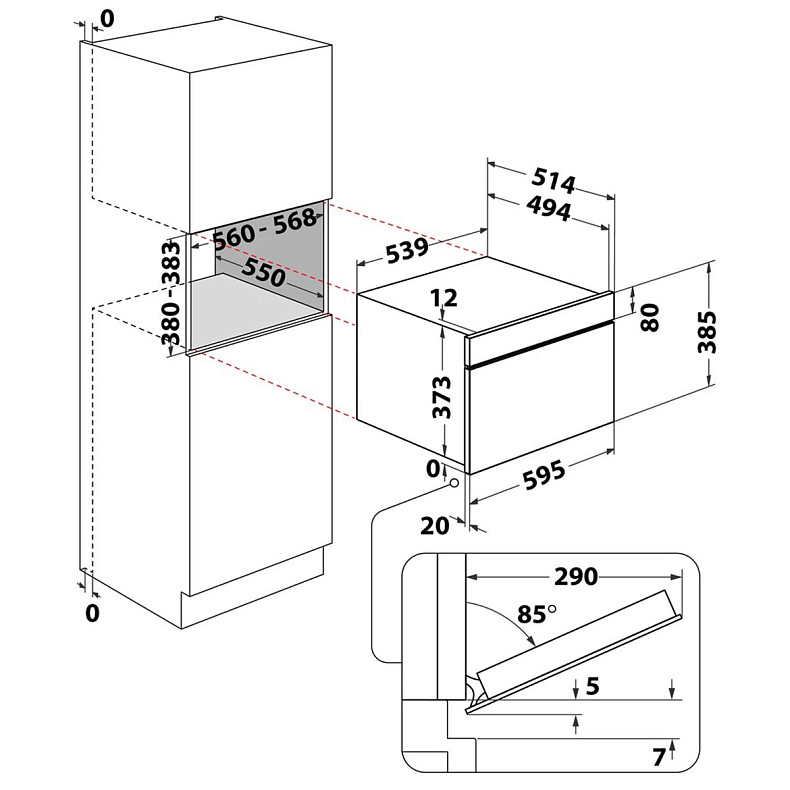 Встраиваемая микроволновая печь Whirlpool AMW730/IX