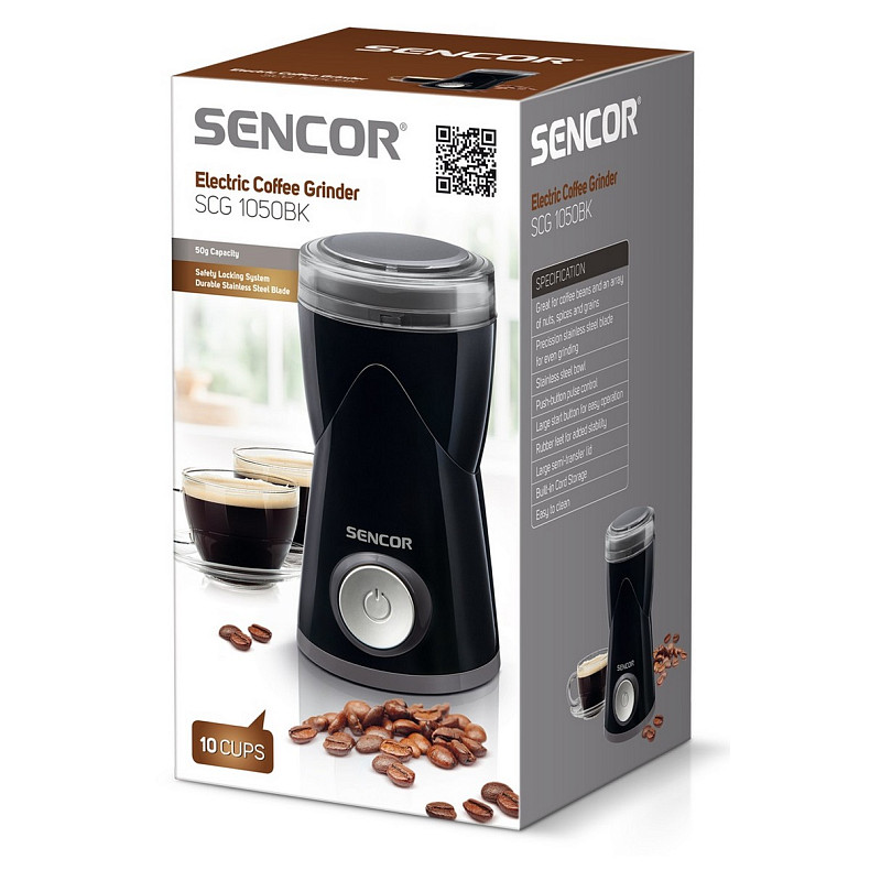 Кофемолка электрическая Sencor SCG1050BK