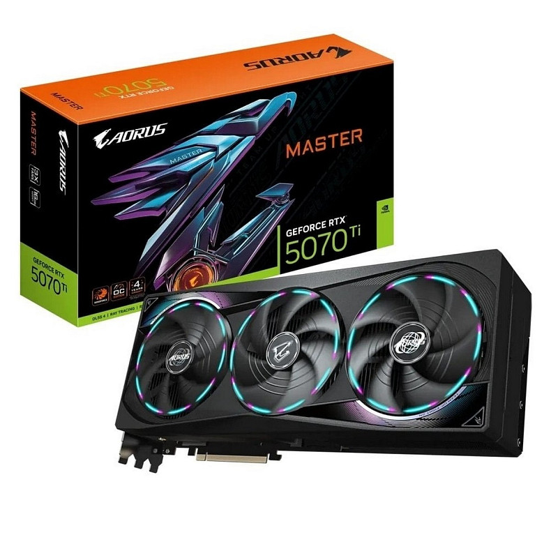 Видеокарта Gigabyte Aorus Master GF RTX 5070 Ti 16GB GDDR7 (GV-N507TAORUS M-16GD)
