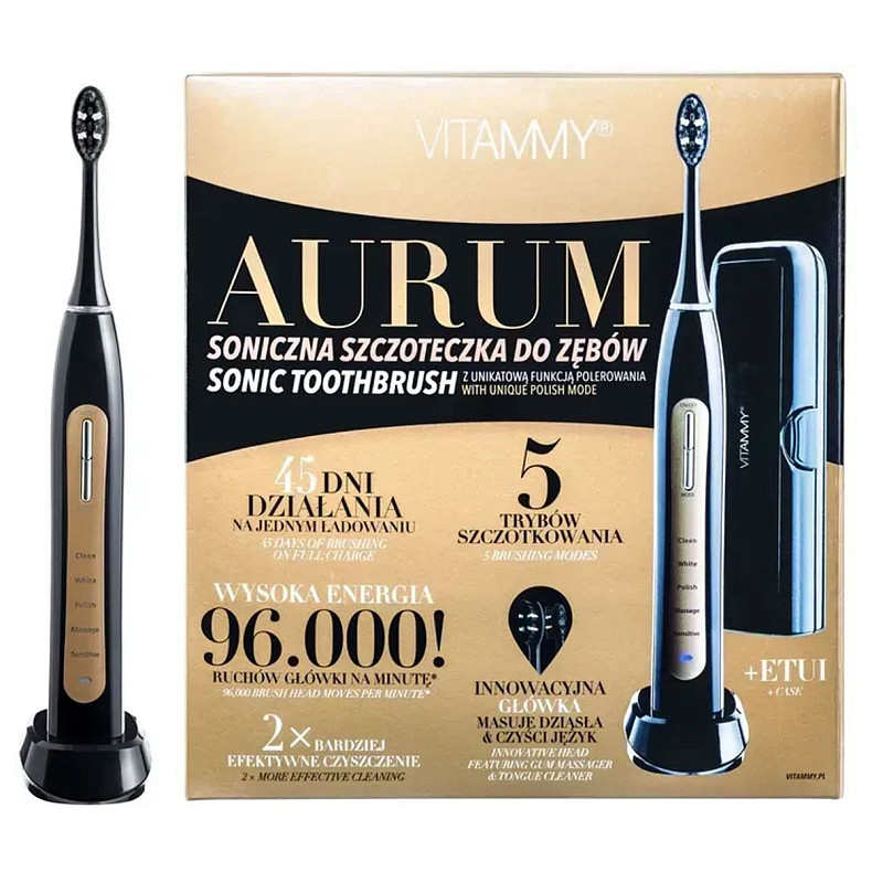 Електрична зубна щітка Vitammy Aurum Black