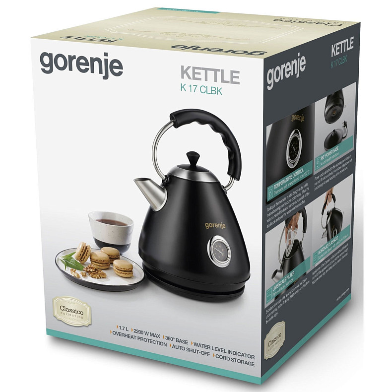 Электрочайник Gorenje K 17 CLBK