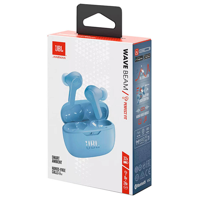 Навушники JBL Wave Beam Blue (JBLWBEAMBLU)