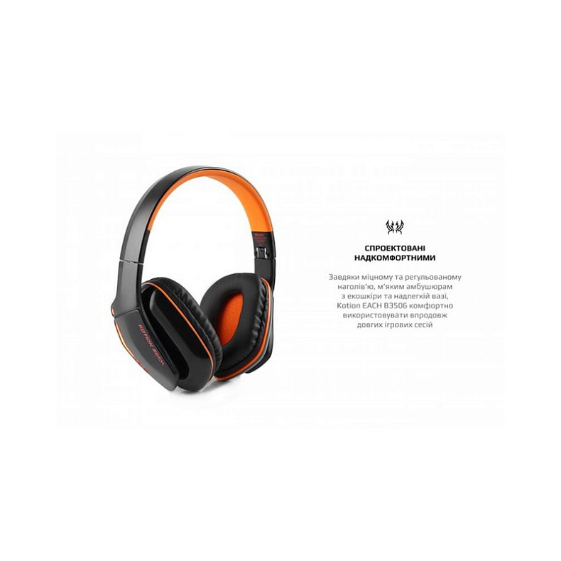 Bluetooth-гарнітура Kotion EACH B3506 Black/Orange (ktb3506bt)