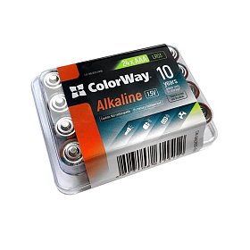 Батарейка ColorWay Alkaline Power AAA/LR03 Plactic Box 24шт