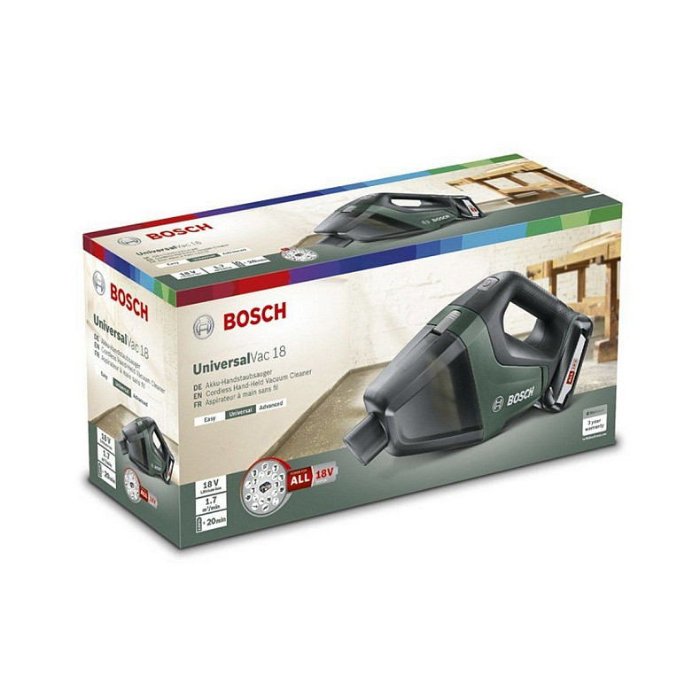 Вертикальний + ручний пилосос (2в1) Bosch UniversalVac 18 (06033B9103)