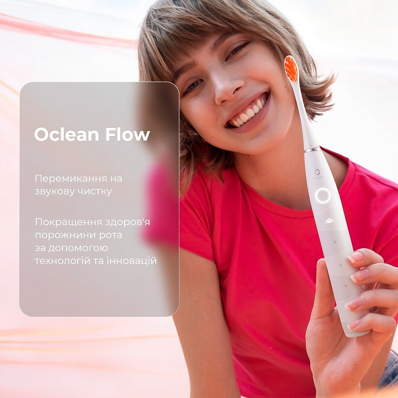 Электрическая зубная щетка Oclean Flow S Sonic White - белая