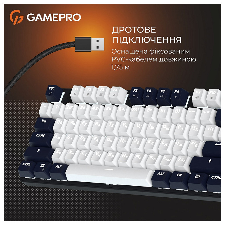Клавіатура GamePro Genesis Metallic MK110B Outemu Red Swithes USB Black