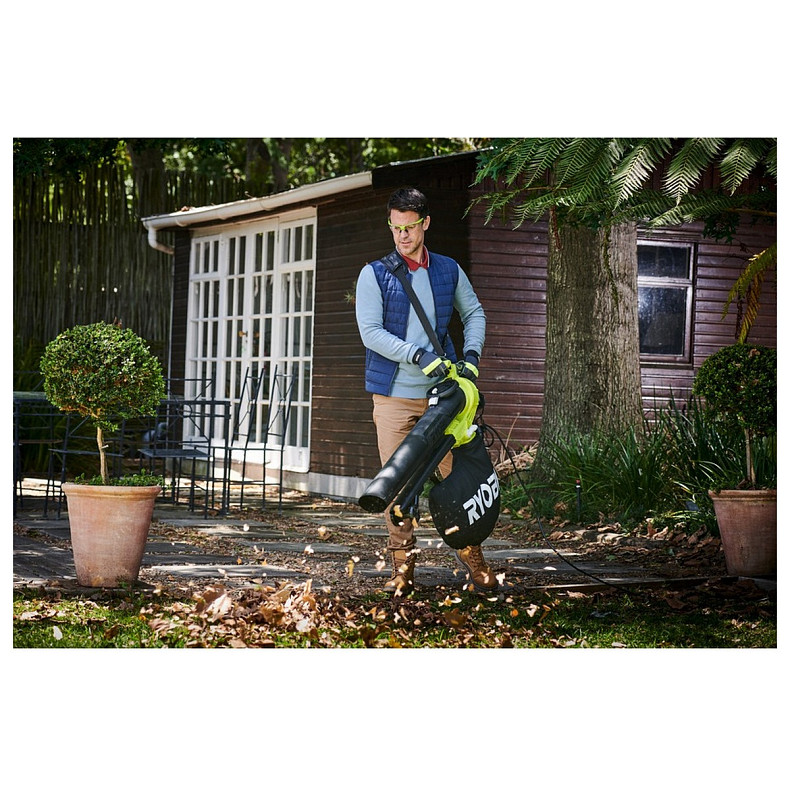 Воздуходув-пылесос садовый сетевой Ryobi RBV3000CESV 3000Вт 3в1 375км/час мешок 45л