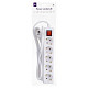 Сетевой удлинитель 2Е 5XSchuko с выключателем, 3G*1.5мм2, 3м, white