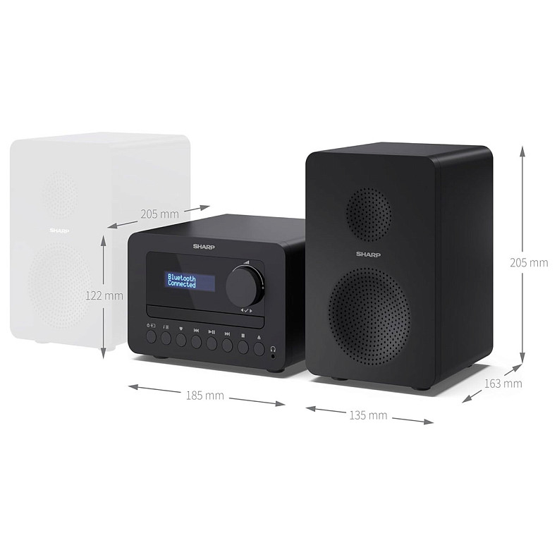 Музыкальный центр Sharp XL-B514(BK) Black