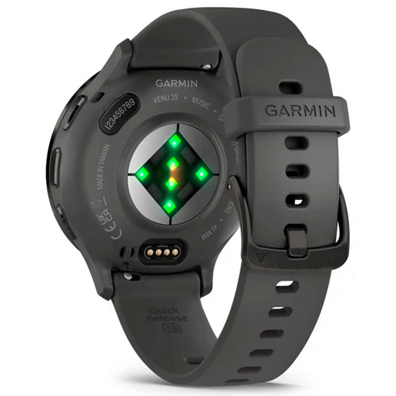 Спортивные часы GARMIN Venu 3s Slate Stainless Steel Bezel with Pebble Gray Case and Silicone Band