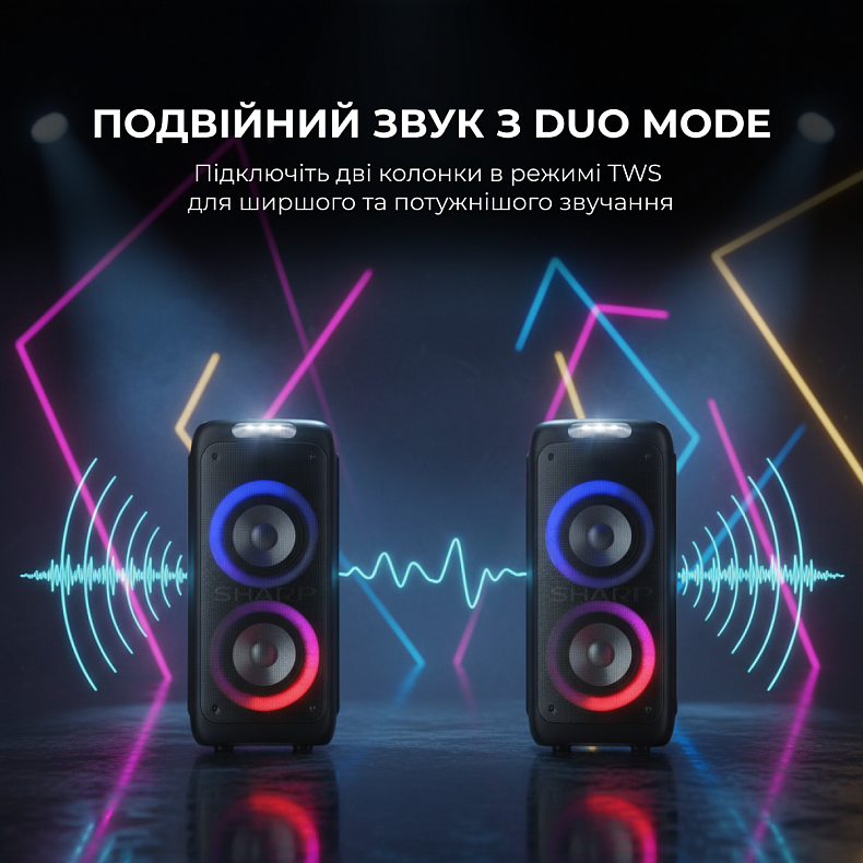 Портативна колонка Sharp Party Speaker PS-949 Black