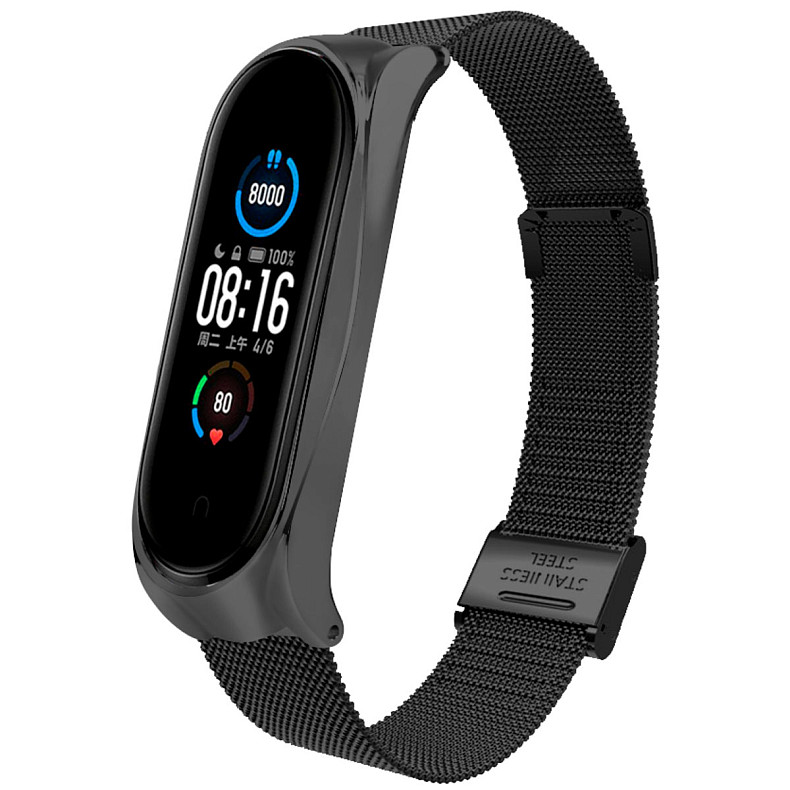 Ремінець BeCover Metal для Xiaomi Mi Smart Band 8 Black (709357)