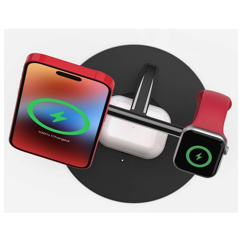 Беспроводное зарядное устройство для Belkin MagSafe 3in1 Wireless Charger, white (WIZ017VFWH)