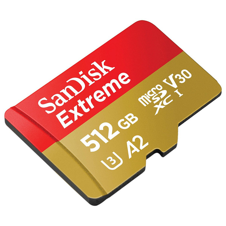 Карта пам'яті SanDisk microSD 512GB C10 UHS-I U3 Extreme V30 + SD