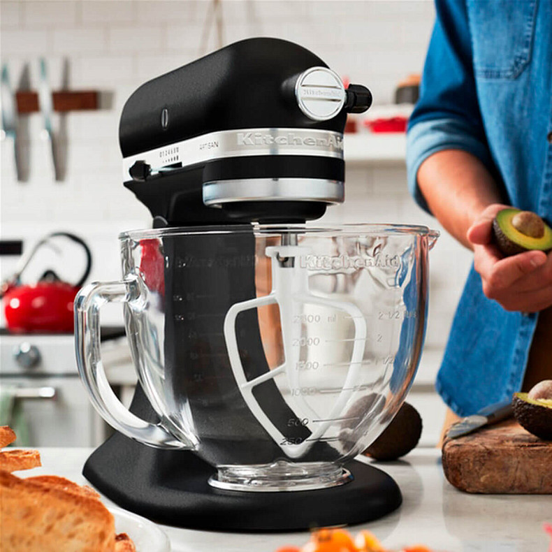 Кухонний комбайн KitchenAid Artisan 4,8 л 5KSM185PSEBK з відкидним блоком колір чугун