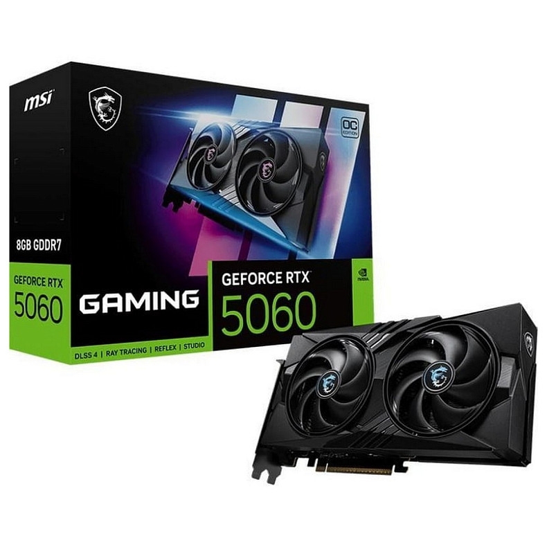Відеокарта MSI GeForce RTX 5060 Gaming OC 8GB GDDR7 (GeForce RTX 5060 8G GAMING OC)
